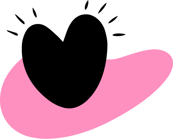 An image of a heart on top of a pink background